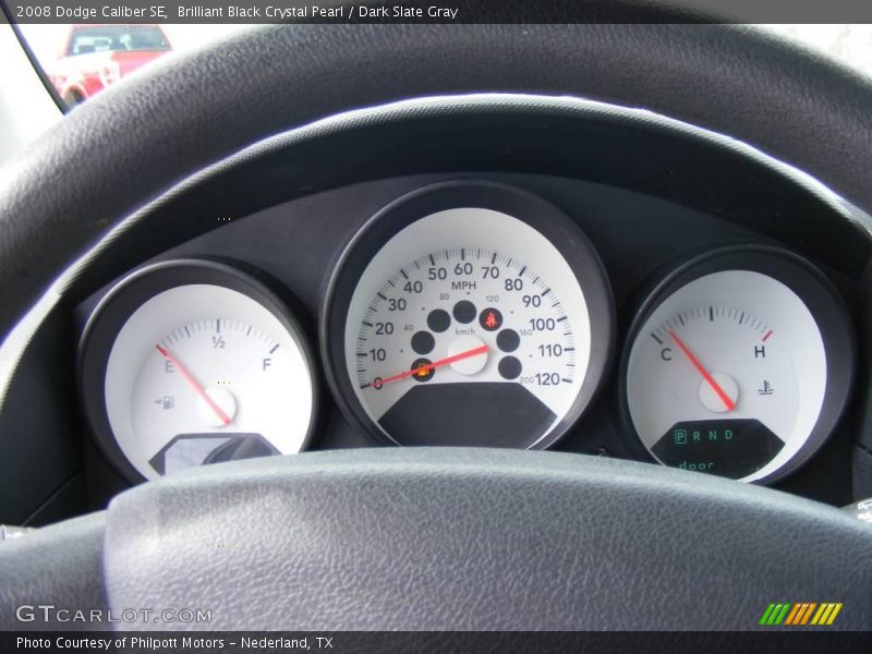 Brilliant Black Crystal Pearl / Dark Slate Gray 2008 Dodge Caliber SE