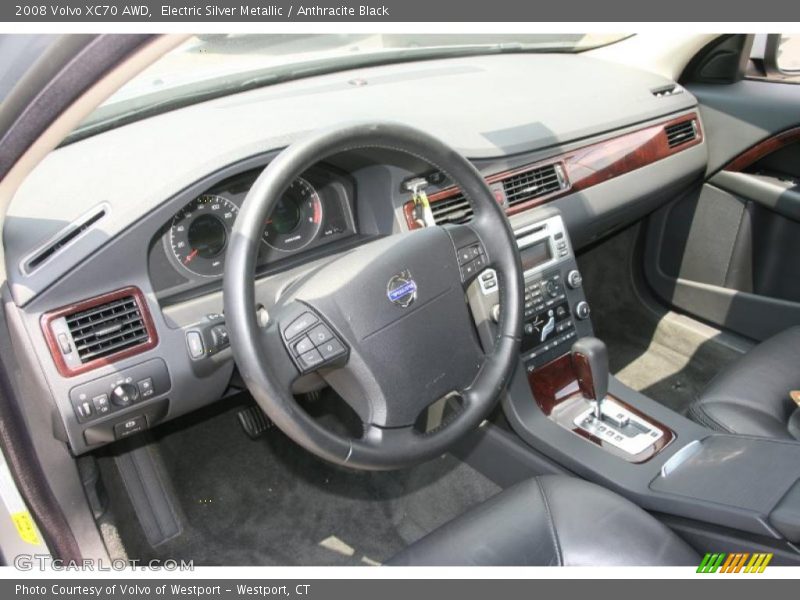 Electric Silver Metallic / Anthracite Black 2008 Volvo XC70 AWD