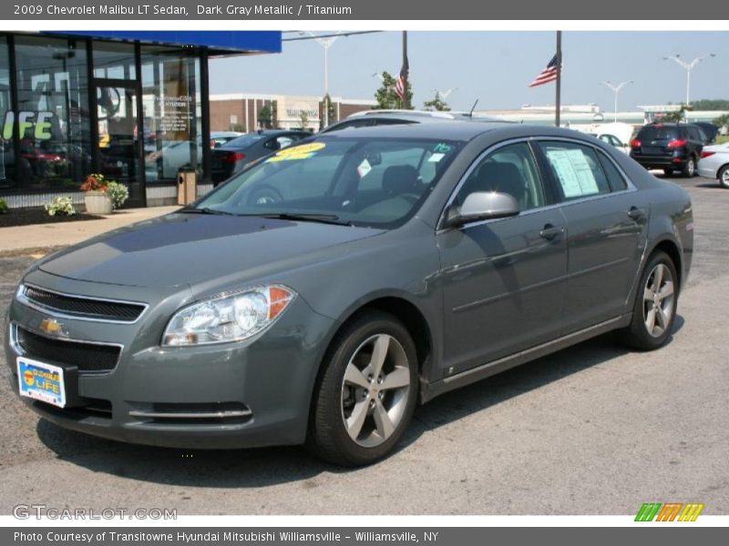 Dark Gray Metallic / Titanium 2009 Chevrolet Malibu LT Sedan