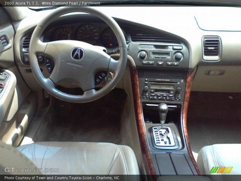 White Diamond Pearl / Parchment 2003 Acura TL 3.2