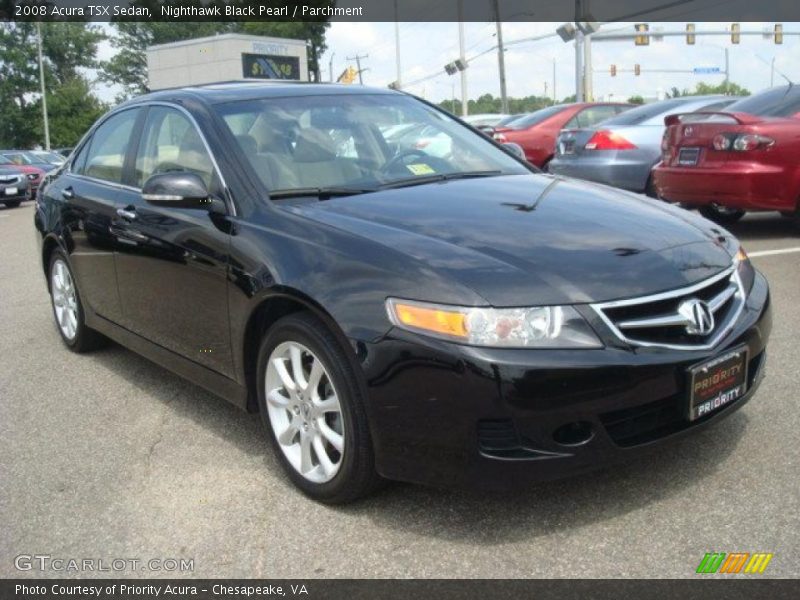 Nighthawk Black Pearl / Parchment 2008 Acura TSX Sedan