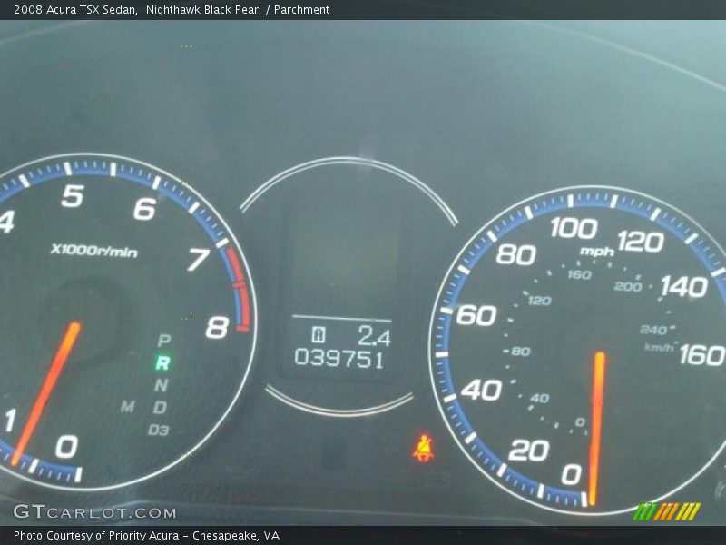 Nighthawk Black Pearl / Parchment 2008 Acura TSX Sedan