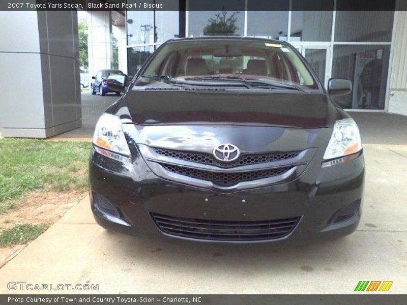 Black Sand Pearl / Bisque 2007 Toyota Yaris Sedan