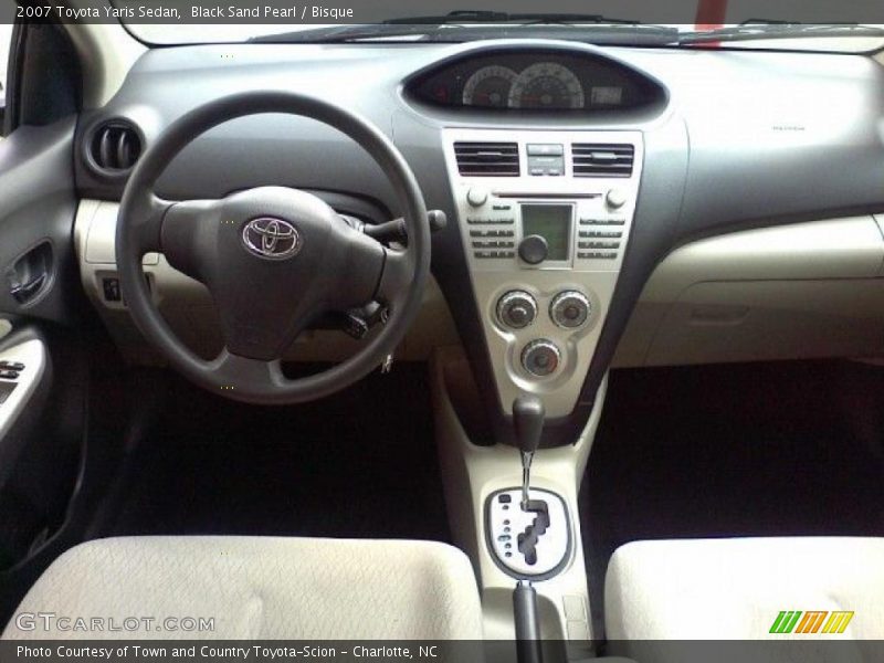 Black Sand Pearl / Bisque 2007 Toyota Yaris Sedan