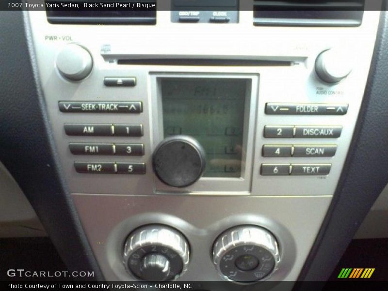 Black Sand Pearl / Bisque 2007 Toyota Yaris Sedan