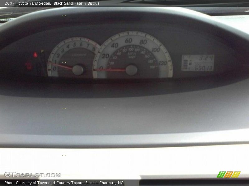 Black Sand Pearl / Bisque 2007 Toyota Yaris Sedan