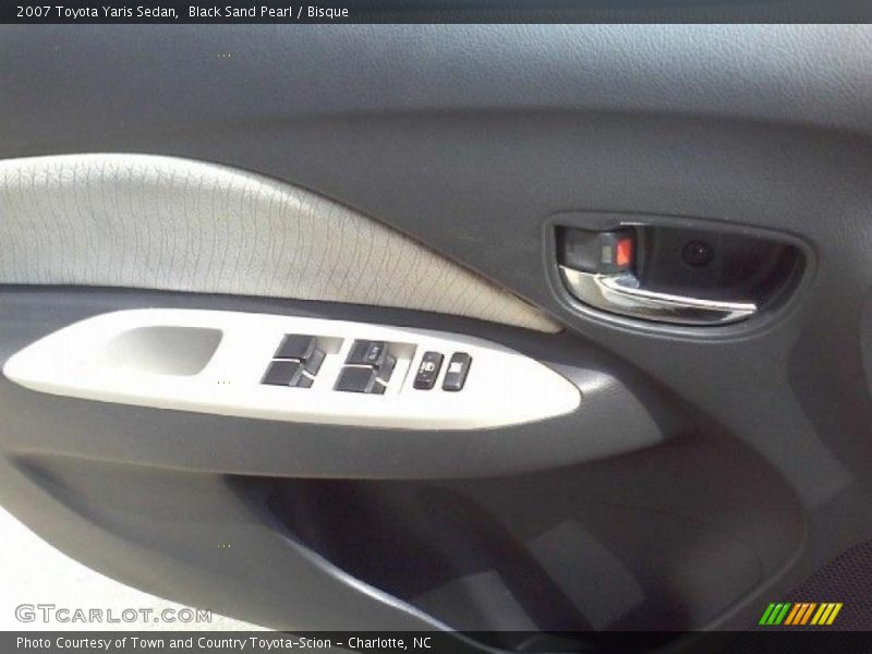Black Sand Pearl / Bisque 2007 Toyota Yaris Sedan
