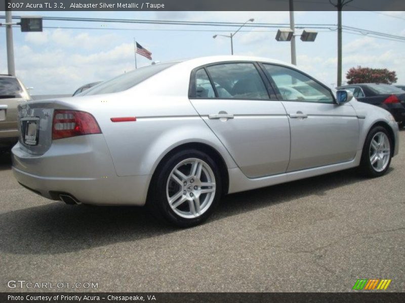 Alabaster Silver Metallic / Taupe 2007 Acura TL 3.2