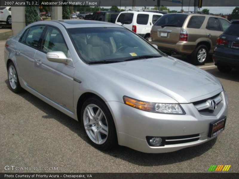 Alabaster Silver Metallic / Taupe 2007 Acura TL 3.2
