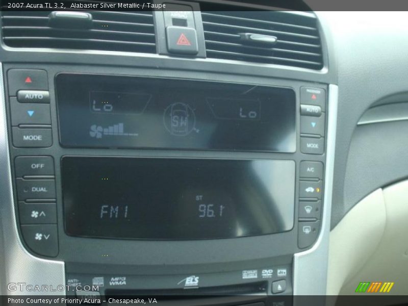 Alabaster Silver Metallic / Taupe 2007 Acura TL 3.2