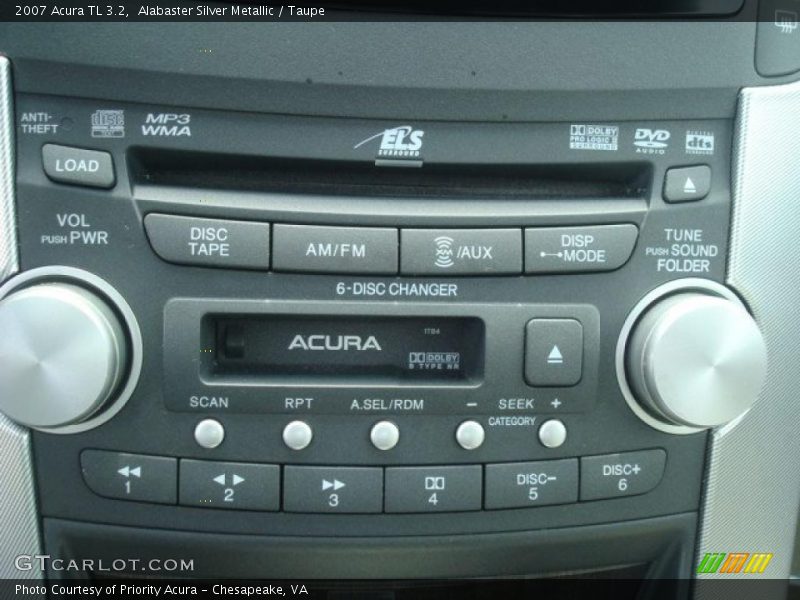 Alabaster Silver Metallic / Taupe 2007 Acura TL 3.2