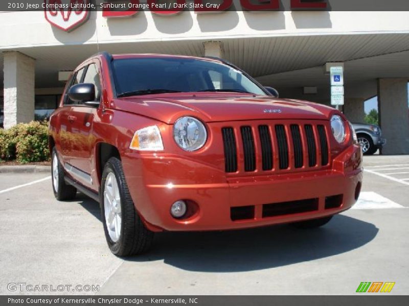 Sunburst Orange Pearl / Dark Slate Gray 2010 Jeep Compass Latitude