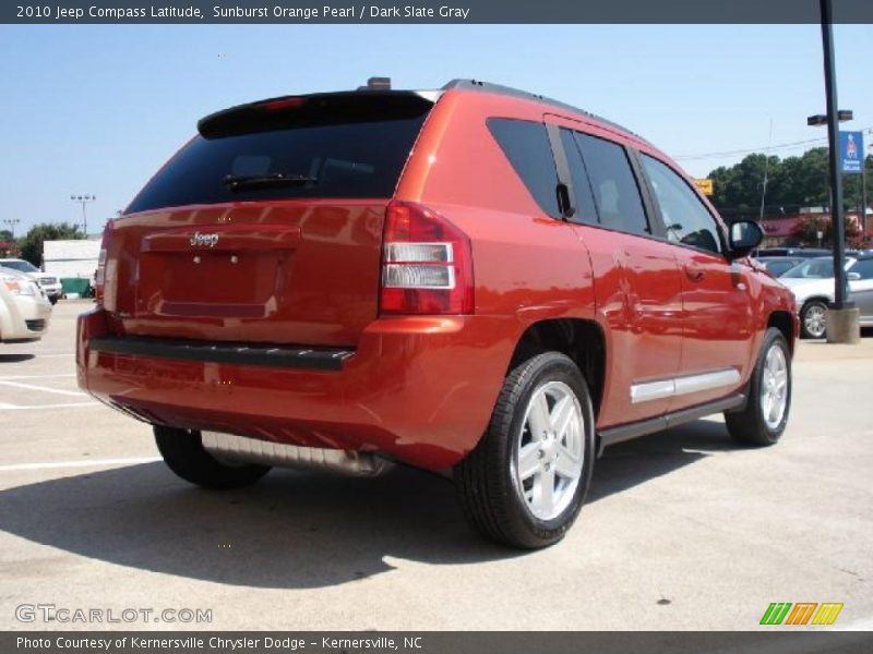 Sunburst Orange Pearl / Dark Slate Gray 2010 Jeep Compass Latitude