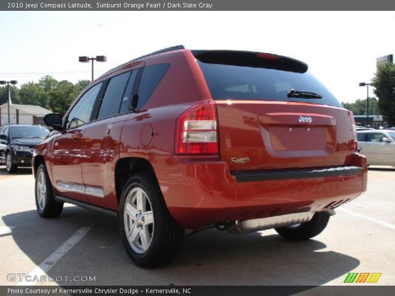 Sunburst Orange Pearl / Dark Slate Gray 2010 Jeep Compass Latitude