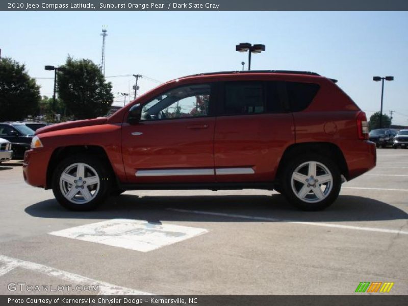 Sunburst Orange Pearl / Dark Slate Gray 2010 Jeep Compass Latitude