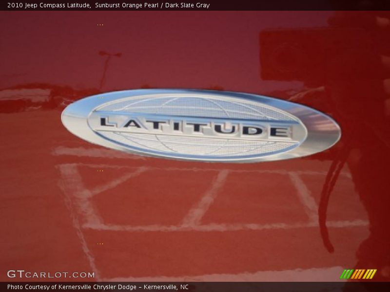 Sunburst Orange Pearl / Dark Slate Gray 2010 Jeep Compass Latitude