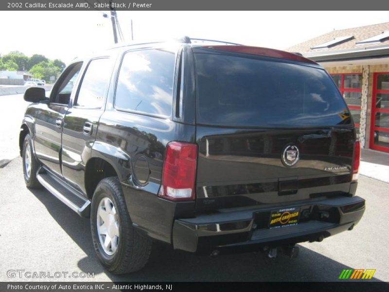 Sable Black / Pewter 2002 Cadillac Escalade AWD