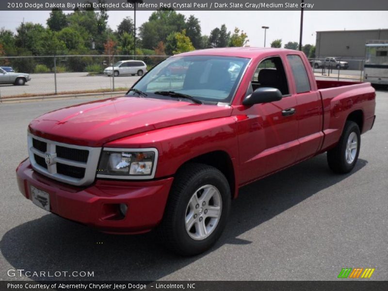 Inferno Red Crystal Pearl / Dark Slate Gray/Medium Slate Gray 2010 Dodge Dakota Big Horn Extended Cab