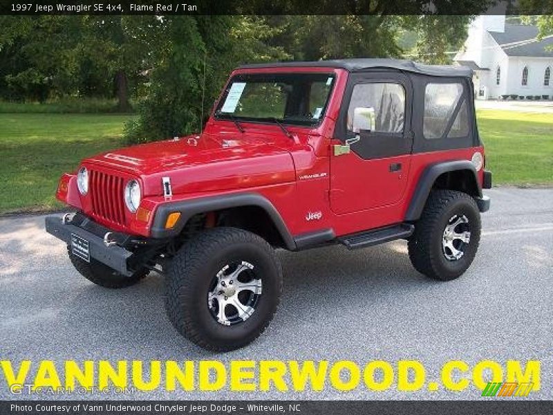 Flame Red / Tan 1997 Jeep Wrangler SE 4x4