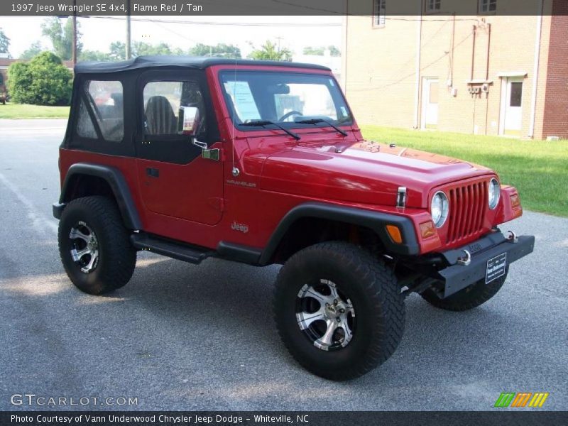 Flame Red / Tan 1997 Jeep Wrangler SE 4x4