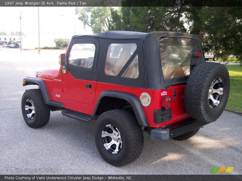 Flame Red / Tan 1997 Jeep Wrangler SE 4x4