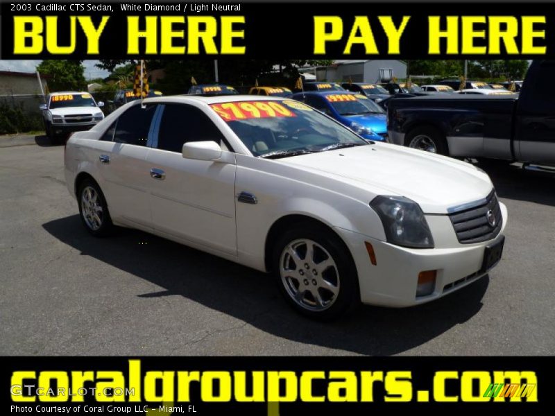 White Diamond / Light Neutral 2003 Cadillac CTS Sedan