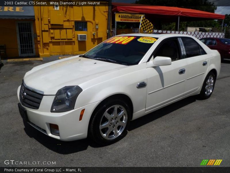 White Diamond / Light Neutral 2003 Cadillac CTS Sedan