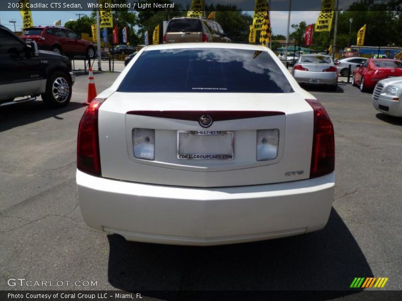White Diamond / Light Neutral 2003 Cadillac CTS Sedan