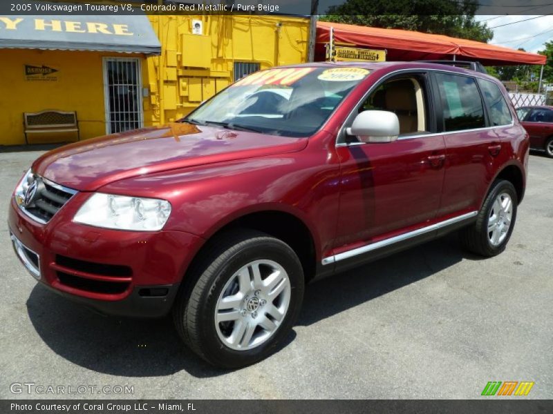 Colorado Red Metallic / Pure Beige 2005 Volkswagen Touareg V8