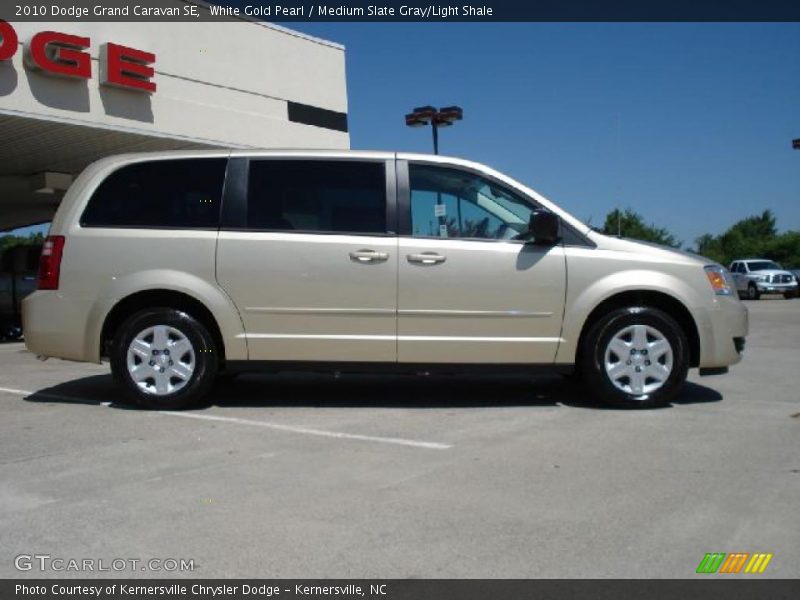 White Gold Pearl / Medium Slate Gray/Light Shale 2010 Dodge Grand Caravan SE