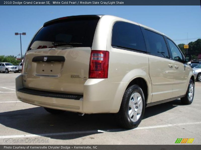 White Gold Pearl / Medium Slate Gray/Light Shale 2010 Dodge Grand Caravan SE