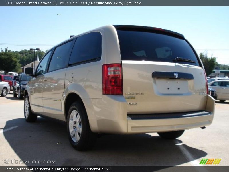 White Gold Pearl / Medium Slate Gray/Light Shale 2010 Dodge Grand Caravan SE