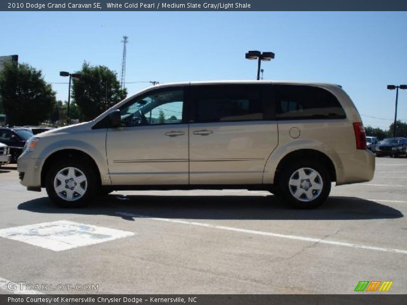 White Gold Pearl / Medium Slate Gray/Light Shale 2010 Dodge Grand Caravan SE