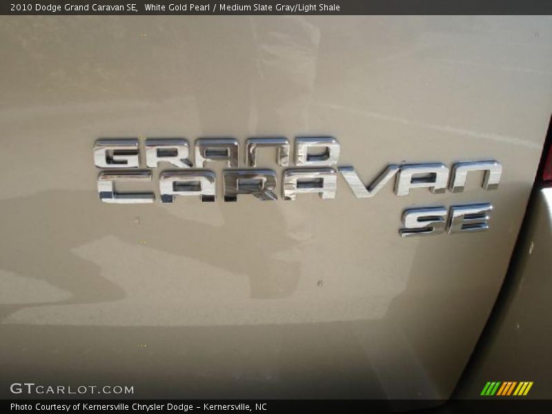 White Gold Pearl / Medium Slate Gray/Light Shale 2010 Dodge Grand Caravan SE