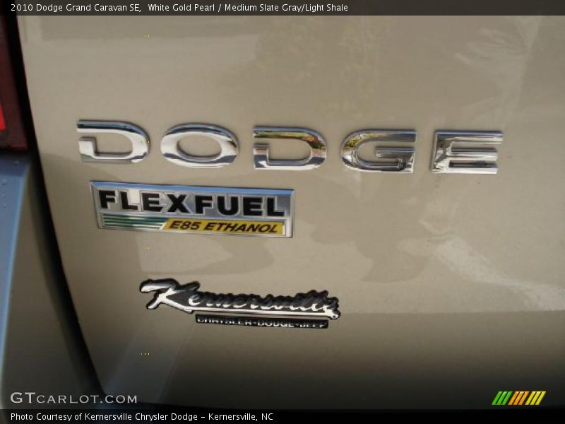 White Gold Pearl / Medium Slate Gray/Light Shale 2010 Dodge Grand Caravan SE