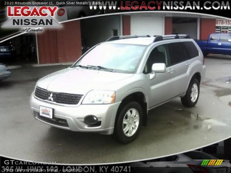 Quick Silver Metallic / Black 2010 Mitsubishi Endeavor LS