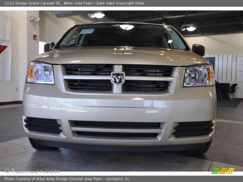 White Gold Pearl / Dark Slate Gray/Light Shale 2010 Dodge Grand Caravan SE