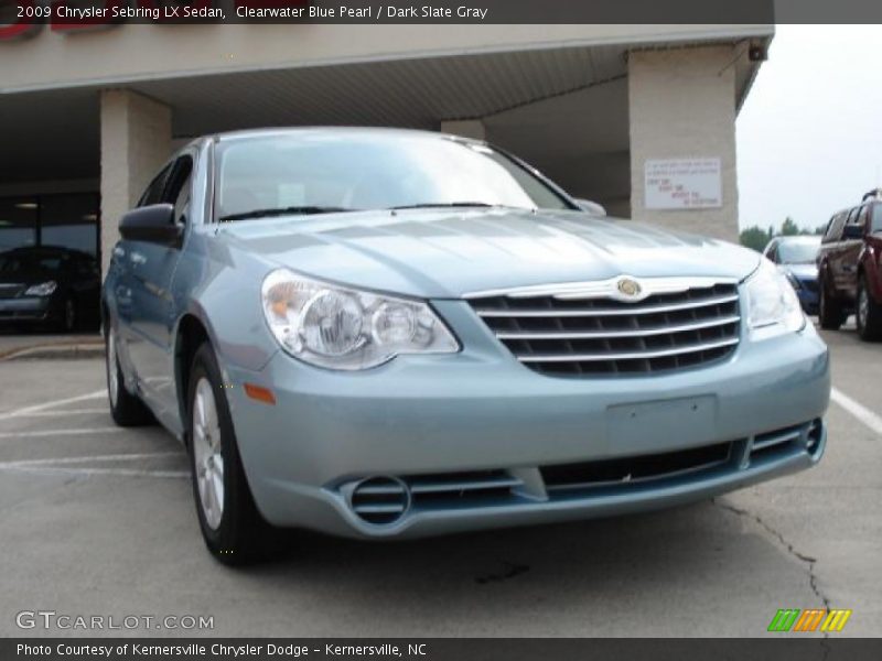Clearwater Blue Pearl / Dark Slate Gray 2009 Chrysler Sebring LX Sedan