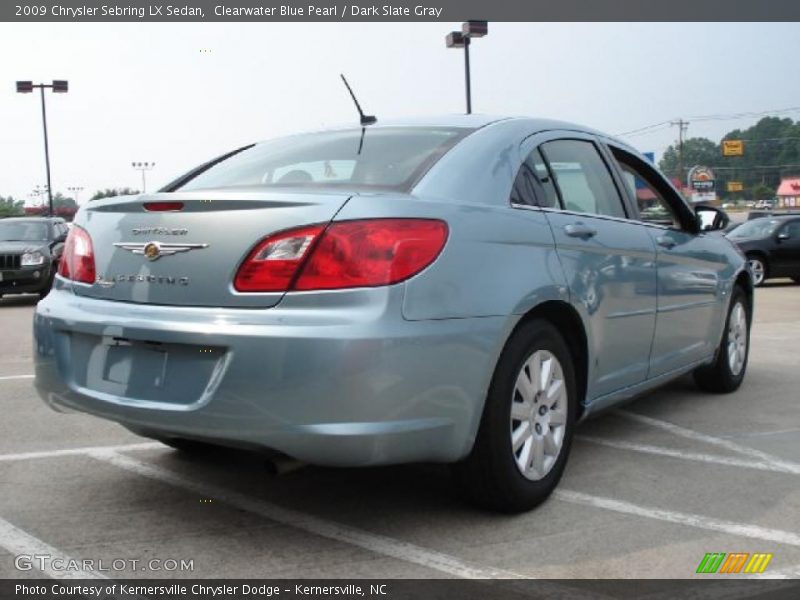 Clearwater Blue Pearl / Dark Slate Gray 2009 Chrysler Sebring LX Sedan
