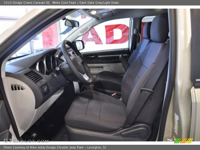 White Gold Pearl / Dark Slate Gray/Light Shale 2010 Dodge Grand Caravan SE