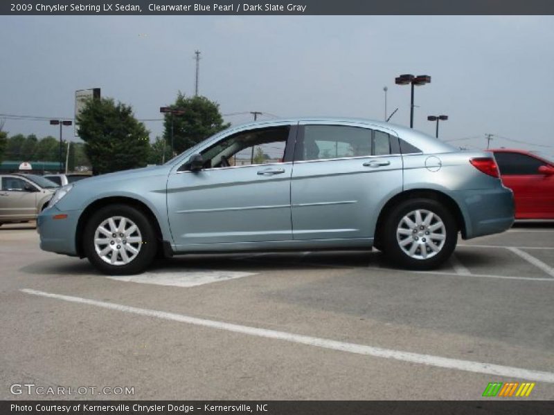 Clearwater Blue Pearl / Dark Slate Gray 2009 Chrysler Sebring LX Sedan