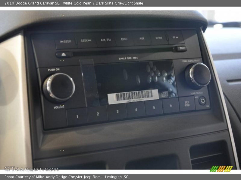 White Gold Pearl / Dark Slate Gray/Light Shale 2010 Dodge Grand Caravan SE