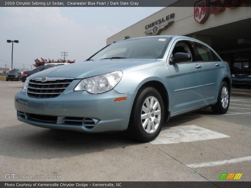 Clearwater Blue Pearl / Dark Slate Gray 2009 Chrysler Sebring LX Sedan