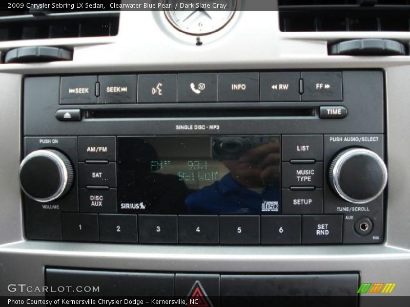 Clearwater Blue Pearl / Dark Slate Gray 2009 Chrysler Sebring LX Sedan