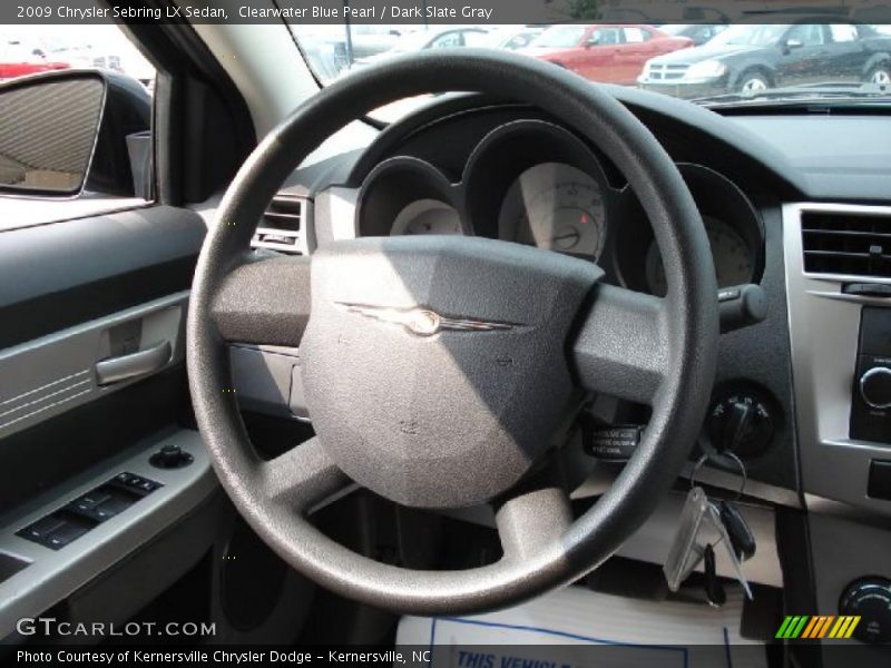 Clearwater Blue Pearl / Dark Slate Gray 2009 Chrysler Sebring LX Sedan