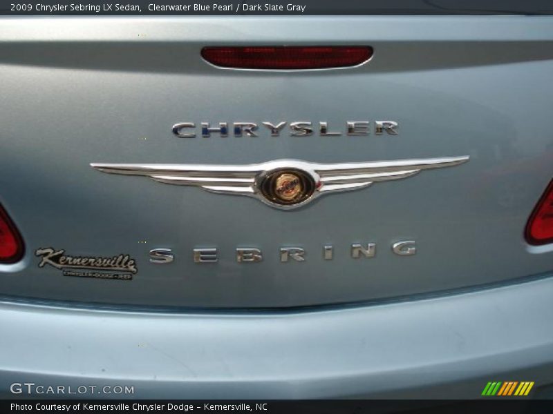 Clearwater Blue Pearl / Dark Slate Gray 2009 Chrysler Sebring LX Sedan