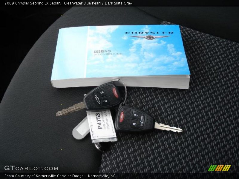Clearwater Blue Pearl / Dark Slate Gray 2009 Chrysler Sebring LX Sedan