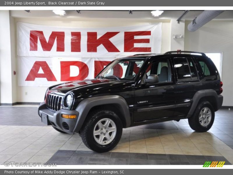 Black Clearcoat / Dark Slate Gray 2004 Jeep Liberty Sport