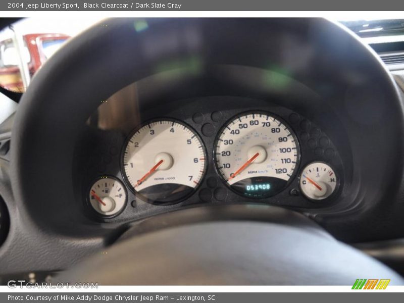 Black Clearcoat / Dark Slate Gray 2004 Jeep Liberty Sport