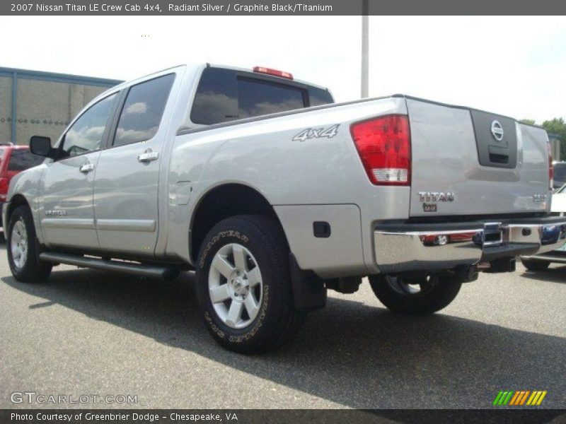 Radiant Silver / Graphite Black/Titanium 2007 Nissan Titan LE Crew Cab 4x4